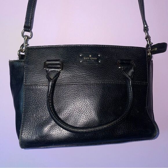 Kate Spade Grove Street Small Lana Satchel Black Leather Handbag - Picture 1 of 9